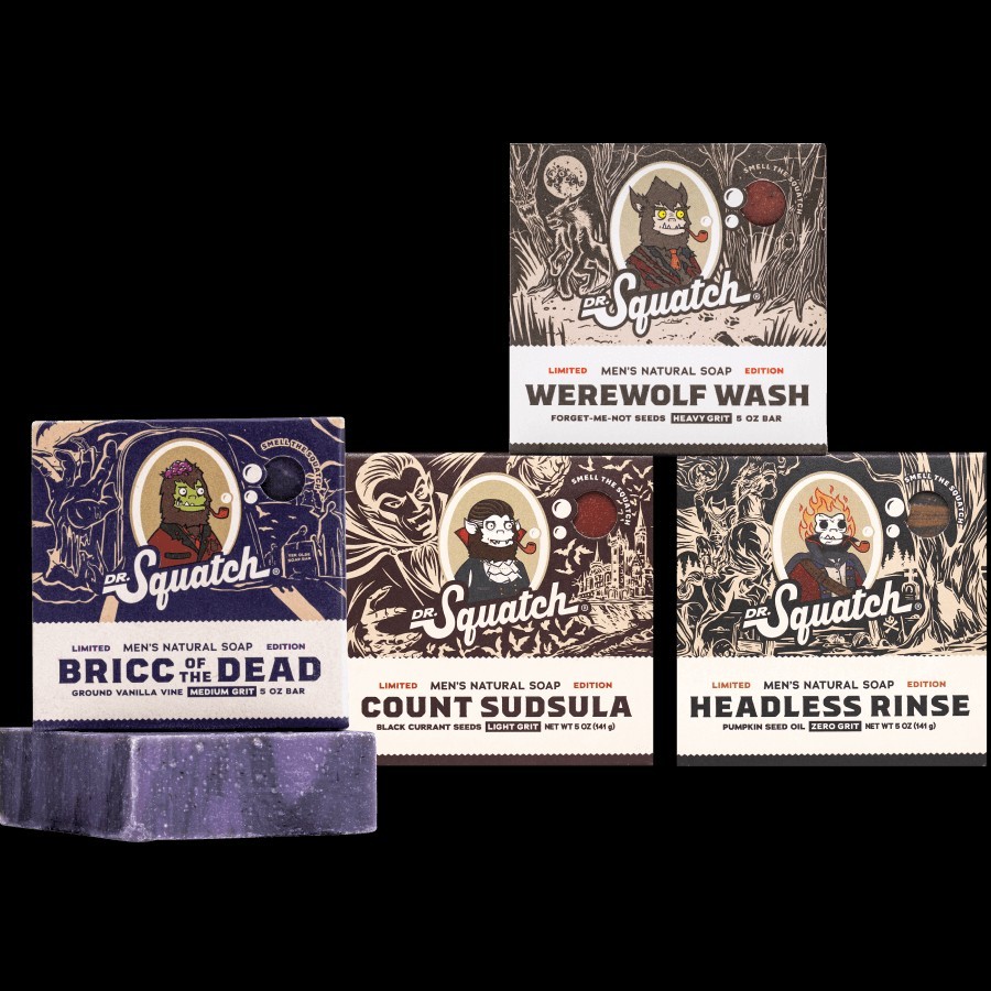 Dr Squatch – 4 pk. – BRICC ot DEAD, WEREWOLF WASH, COUNT SUDSULA, HEADLESS RINSE