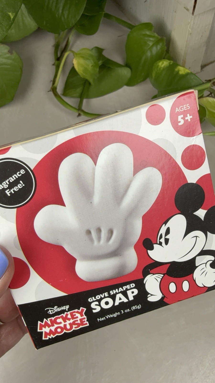 Disney Mickey Mouse White Glove Hand Shaped Soap Fragrance Free NEW in Box