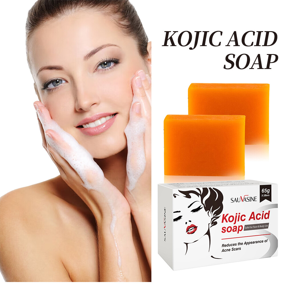 1-5X Kojic Acid Soap Dark Spot Whitening Turmeric Soap Skin Bleaching Lightening