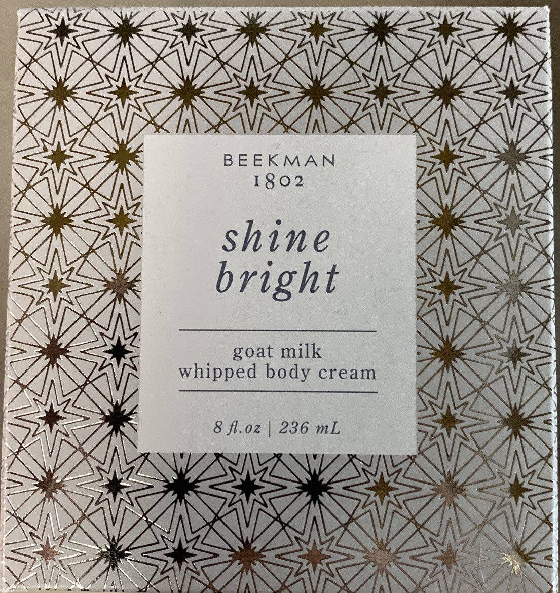 Beekman 1802 Pure Goat Milk Whipped Body Cream Shine Bright Holiday 8 oz Sealed