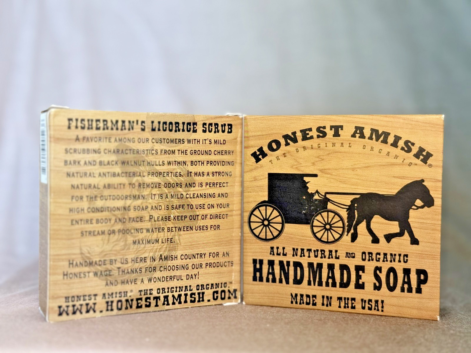 Honest Amish – Organic Handmade Soap -Fisherman’s Licorice Scrub 2pack