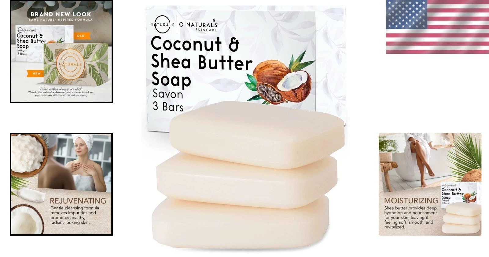 Organic 4oz Soap Bars – 100% , Cold Process Moisturizer – Gift Set