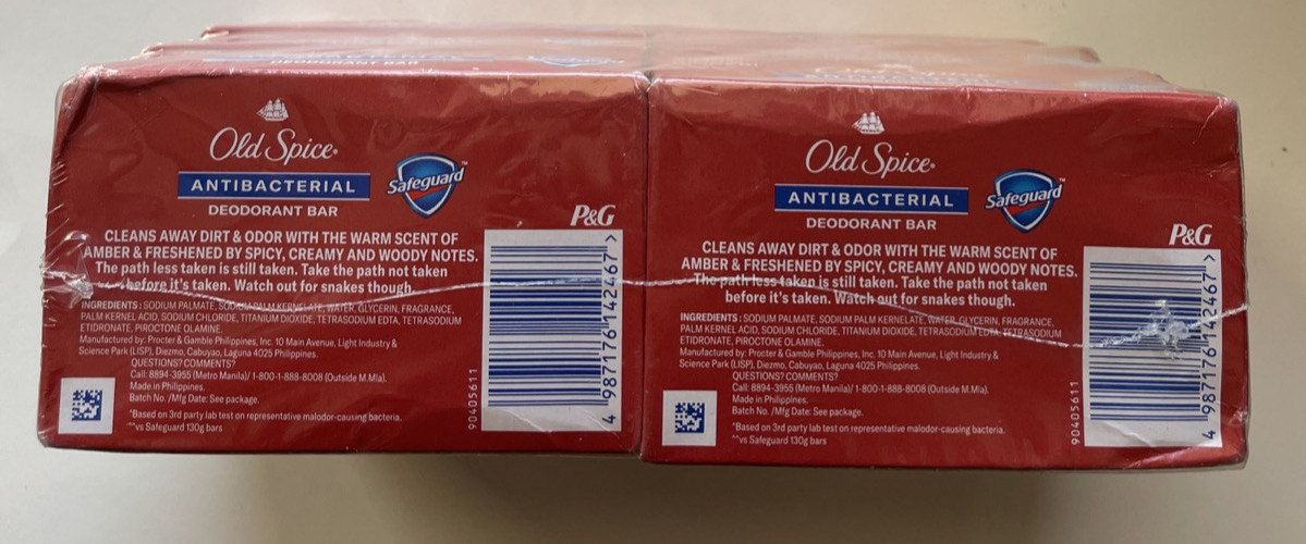 6 Safeguard Old Spice Antibacterial Deodorant Bar 5.04 oz. each (1-sealed 6pk)