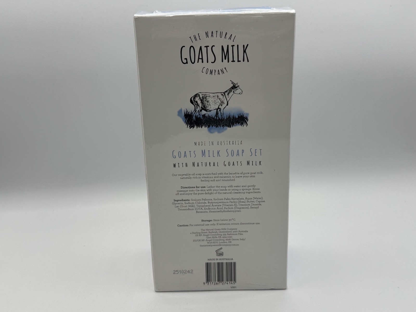 The Natural Company Goats Milk Soap Bars 8pc Set 7oz Each, Body Wash NIB SEALED