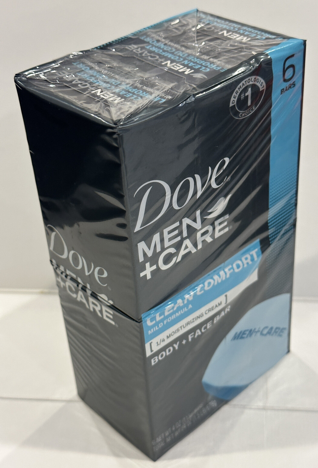 Dove Men Care Elements Body+Face Bar 6 x 4.0oz Moisturizing Cream NIB-6 Pcs.