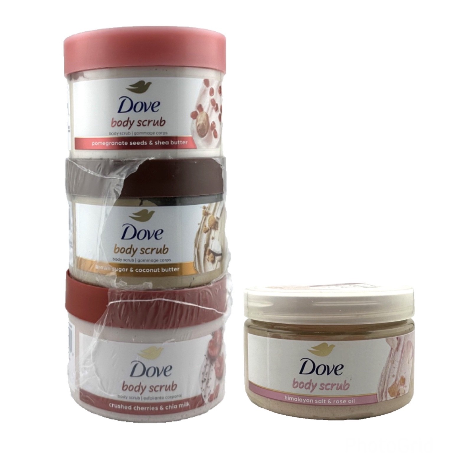 Dove Beauty Exfoliating Body Polish Scrub – Lot of 4, New