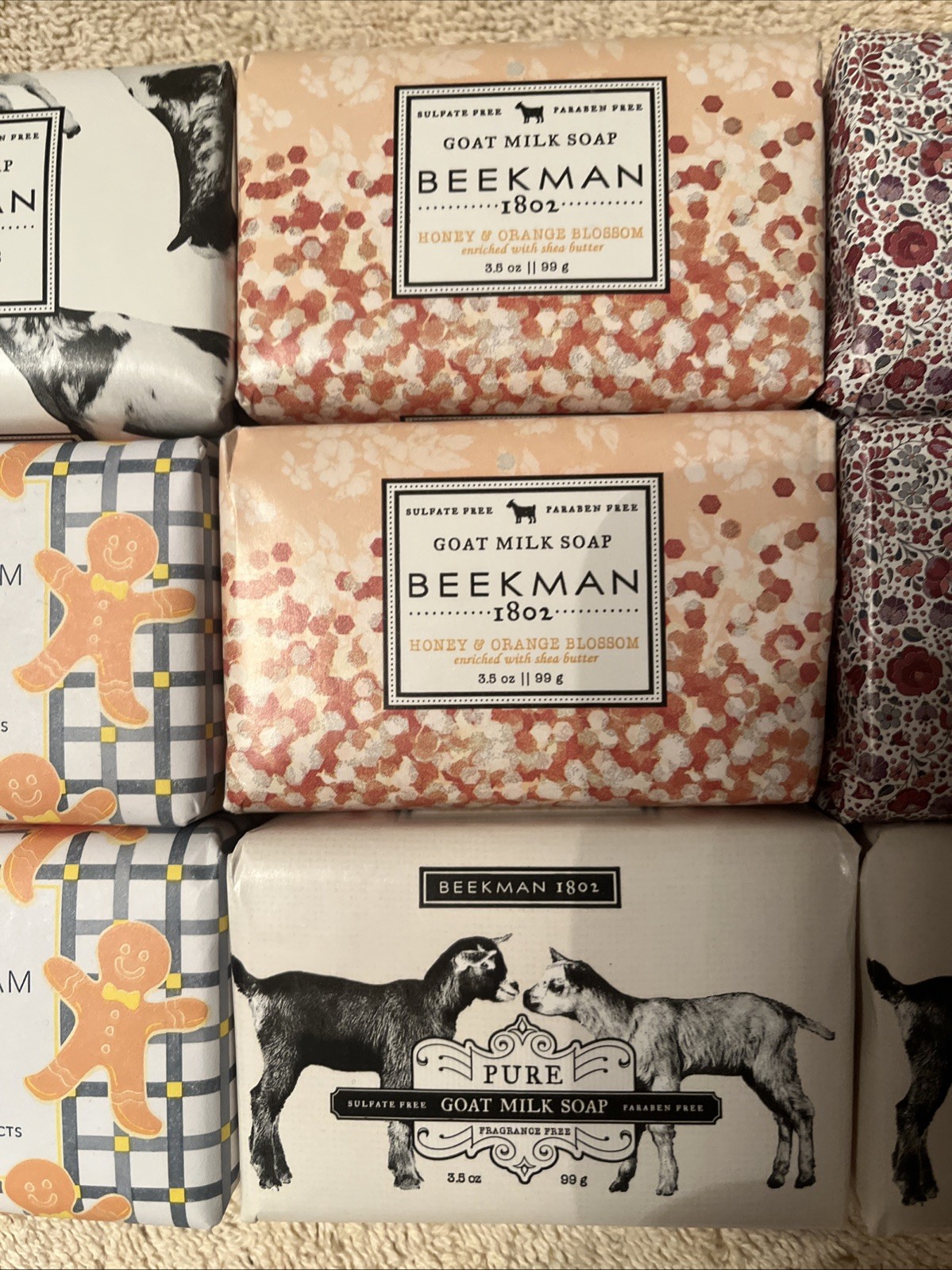 Beekman 1802 Goat Milk Soap Bar Palm Size 3.5 Oz LOT OF 9 Brand New