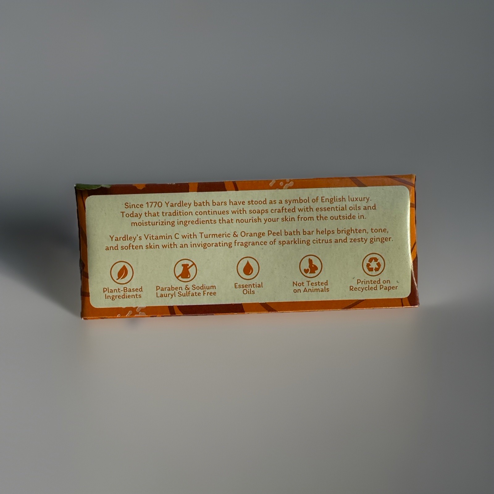 4x Yardley London Vitamin C Bath Bar Turmeric Orange Peel Soap 4oz Each