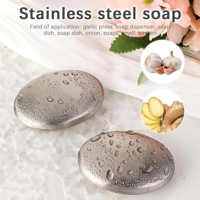 Stainless Steel Bar Soap, Metal Soap Bar Odor Removing Bar