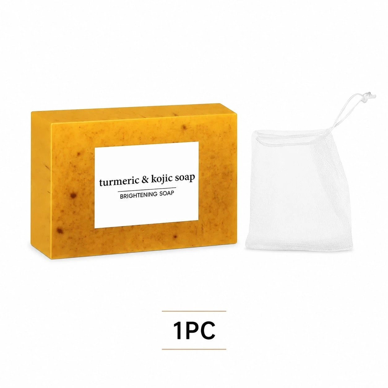 Turmeric Lemon Kojic Acid Soap 100g Face Body Handmade Cleansing Bar 1 Pack