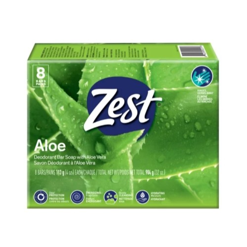 Zest Bath Bar 8PK Soothing Aloe – Pack of 1