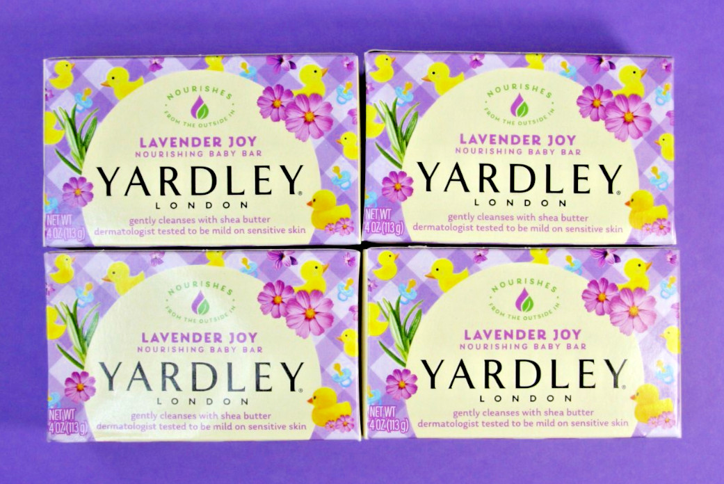 Yardley London Lavender Joy 4 Pack Nourishing Soap Bath Bars 4.0 oz New