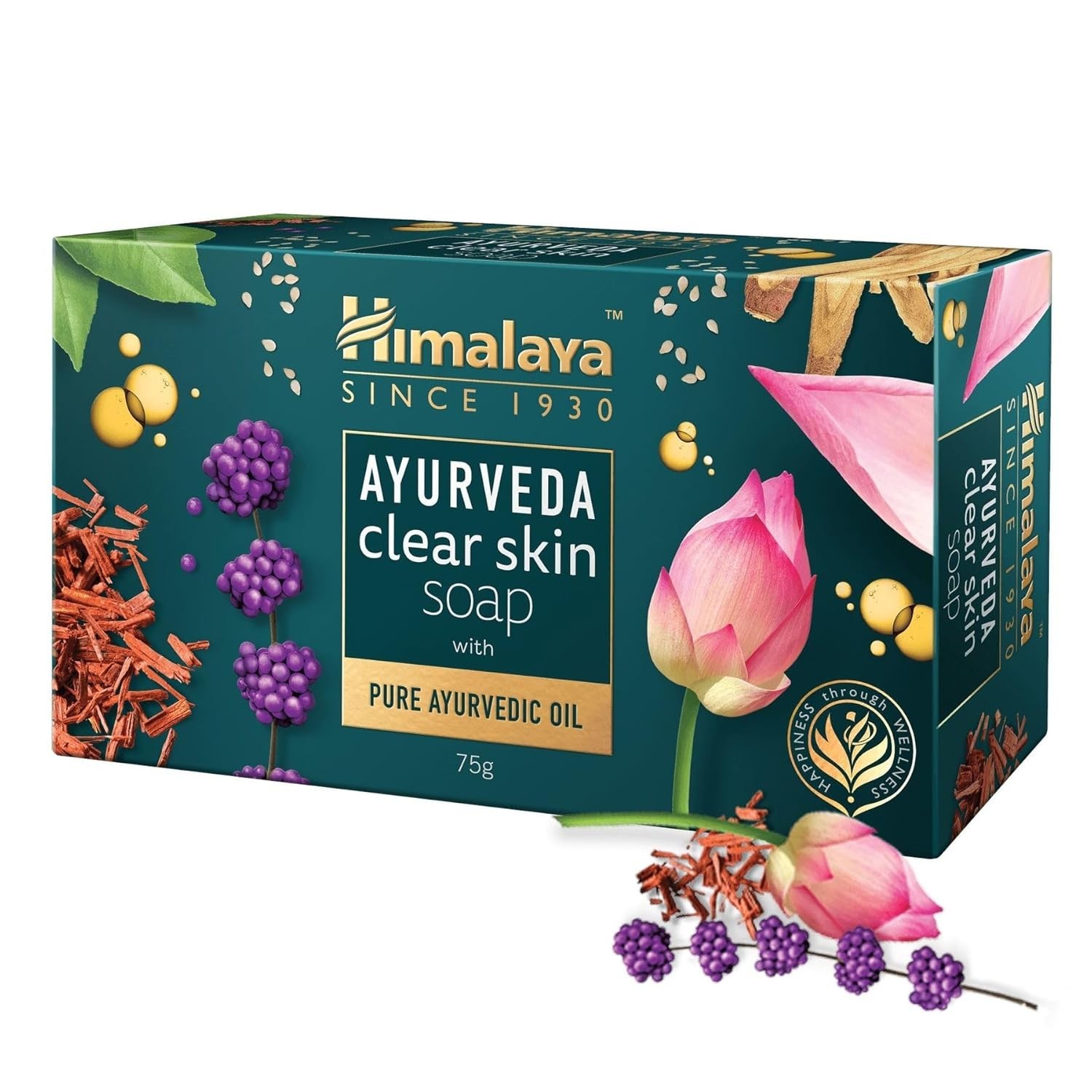 Himalaya Clear Skin Soap 75g | Ayurveda Herbal Soap for Healthy Skin Pack of 5