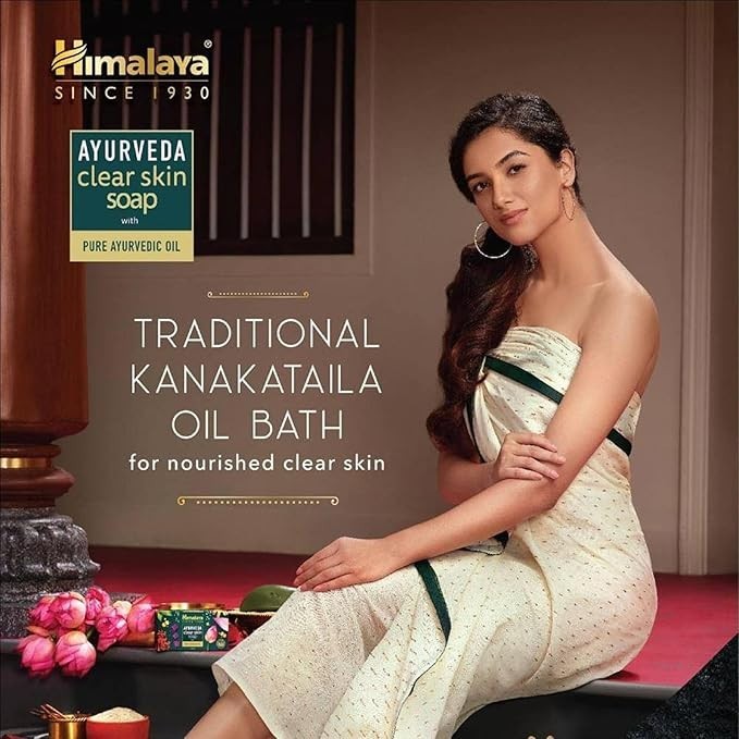 Himalaya Clear Skin Ayurvedic Soap 125g Pack of 4 Herbal Bathing Soap