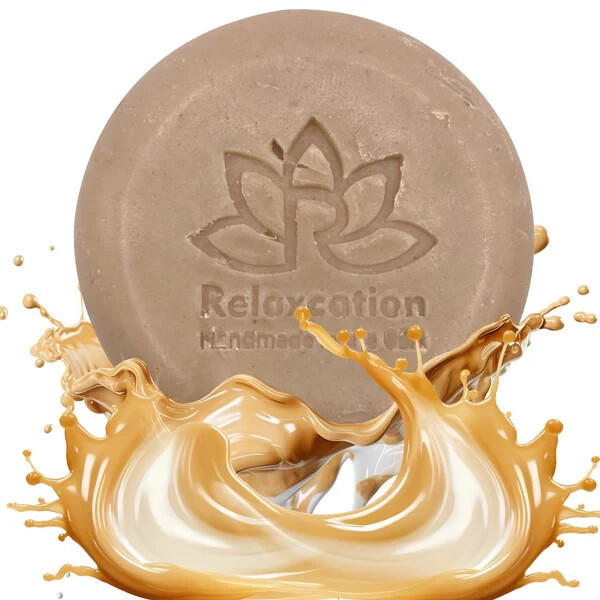 1 Natural Cold Process Soap Bar Goat Milk and Honey – Round