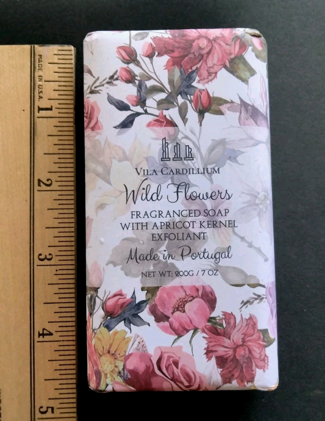 VILA CARDILLIUM Soap Wild Flowers 7 oz Apricot Kernel Exfoliant PORTUGAL New