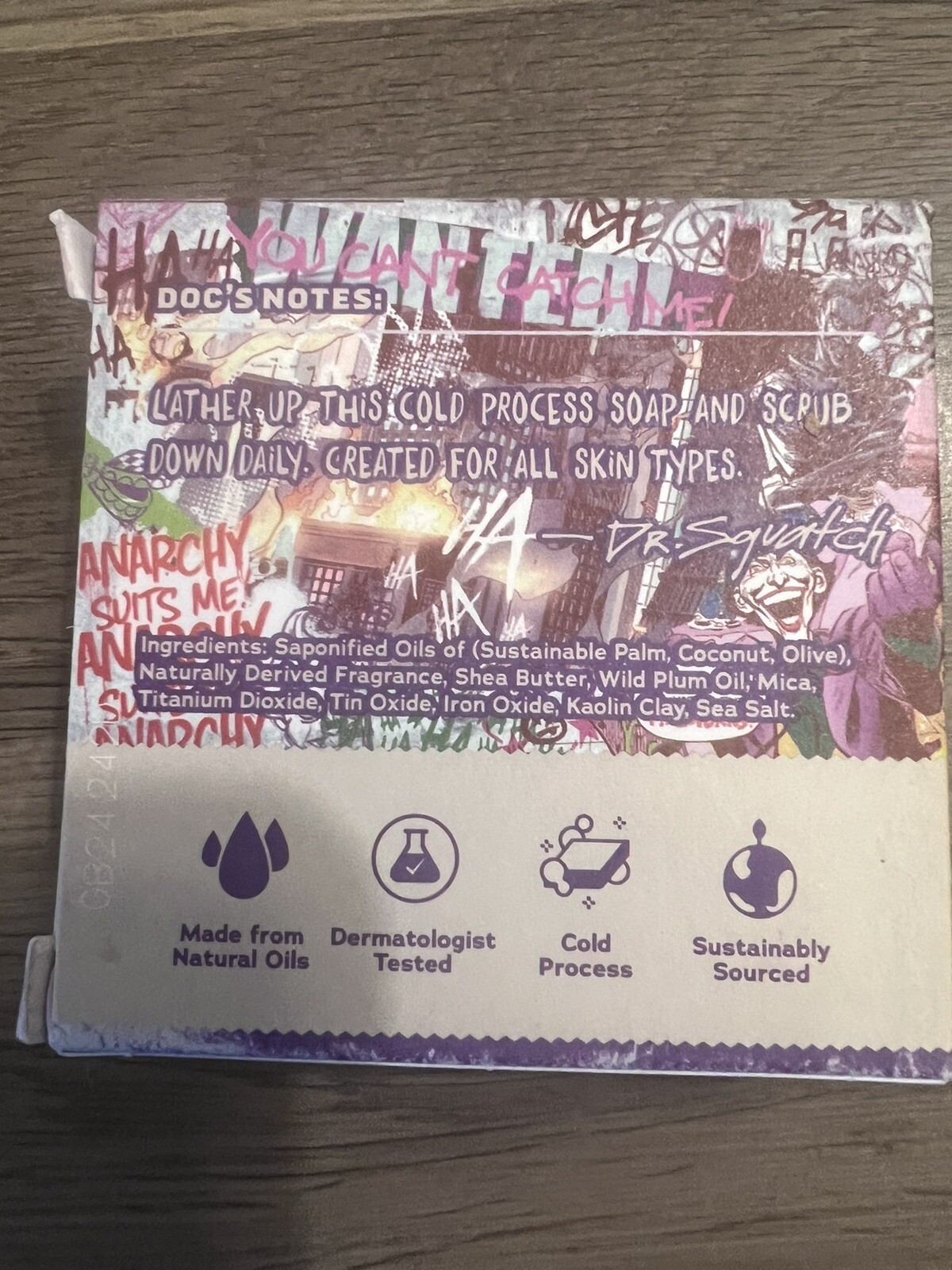 Dr Squatch Soap Clown Prince Rinse Joker Zero Grit NEW Limited Edition Batman
