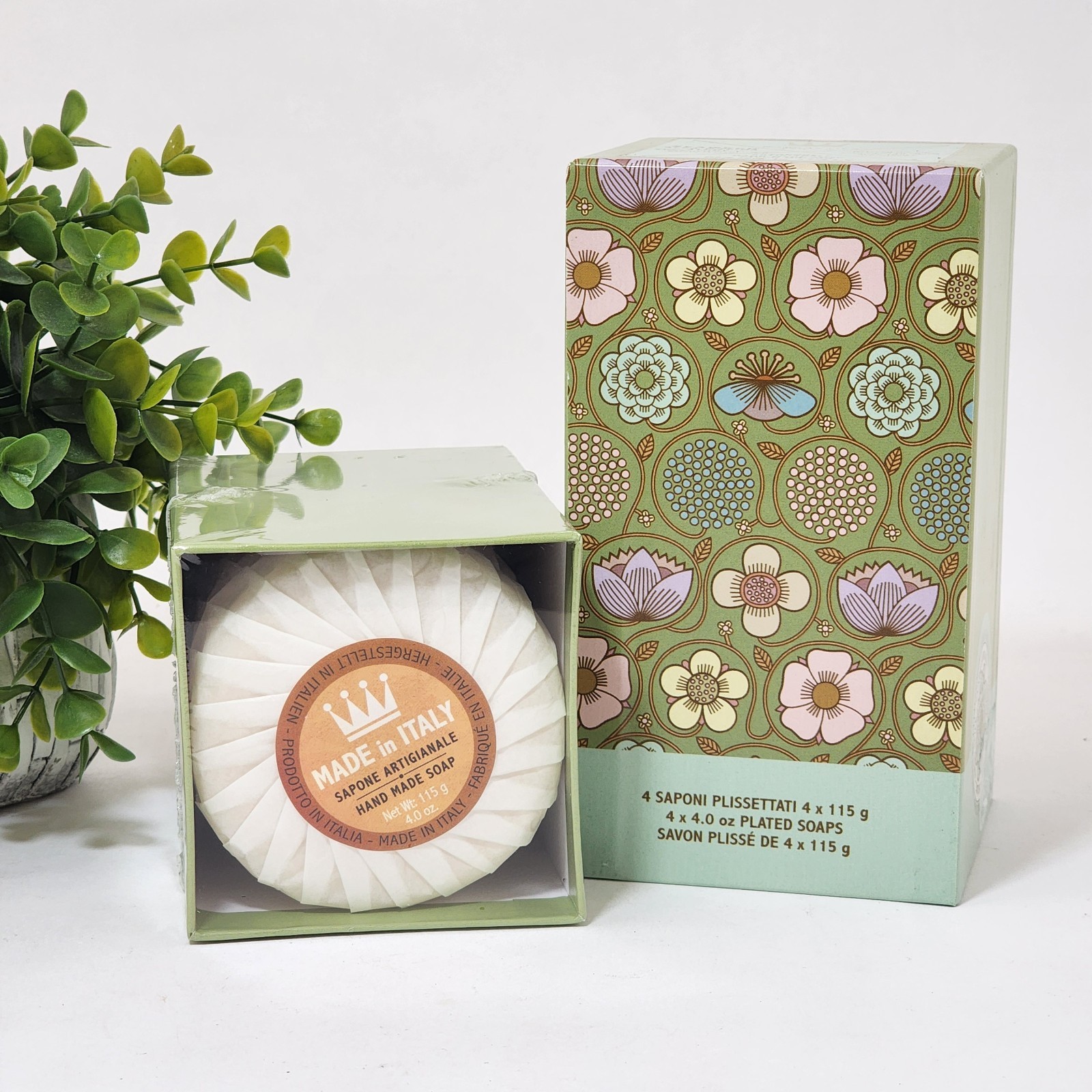 Saponerie Mario Fissi Seaweed with Olive Oil Soap Bar 4 x 4 oz Each Sealed