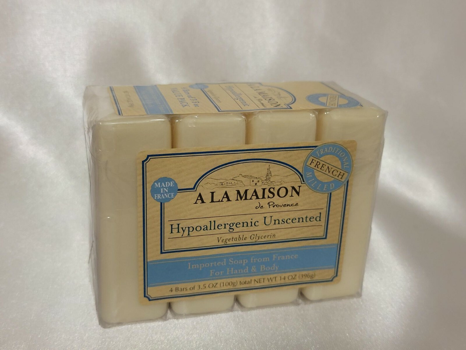 A La Maison De Provence Traditional Milled Bar Soap 4-Pack (Various Scents)