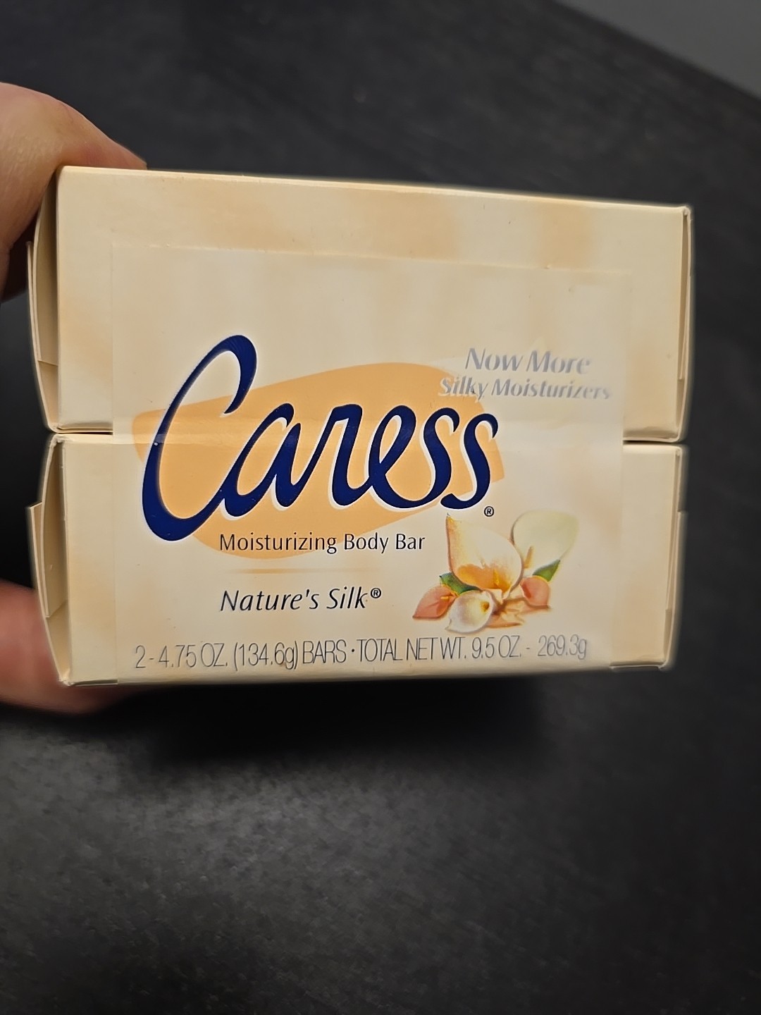 2 Pack VINTAGE 2001 Caress Moisturizing Body Bar Soap Nature’s Silk 4.75 oz each