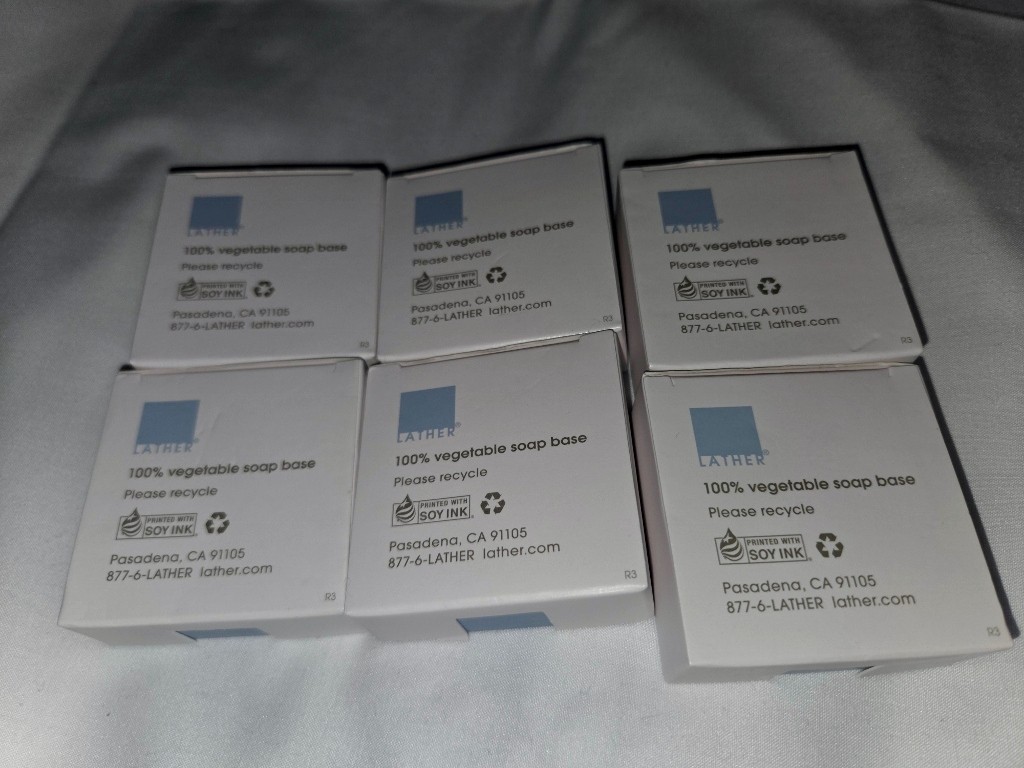 6 Boxes /Bars NEW LATHER Modern Apothecary Exfoliating Body Soap 45 g 1.6 oz