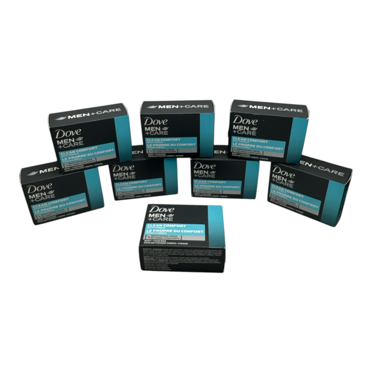 Dove Men Care Clean Comfort Body And Face Bar Pack Of 8 Moisturizing Soap NEW