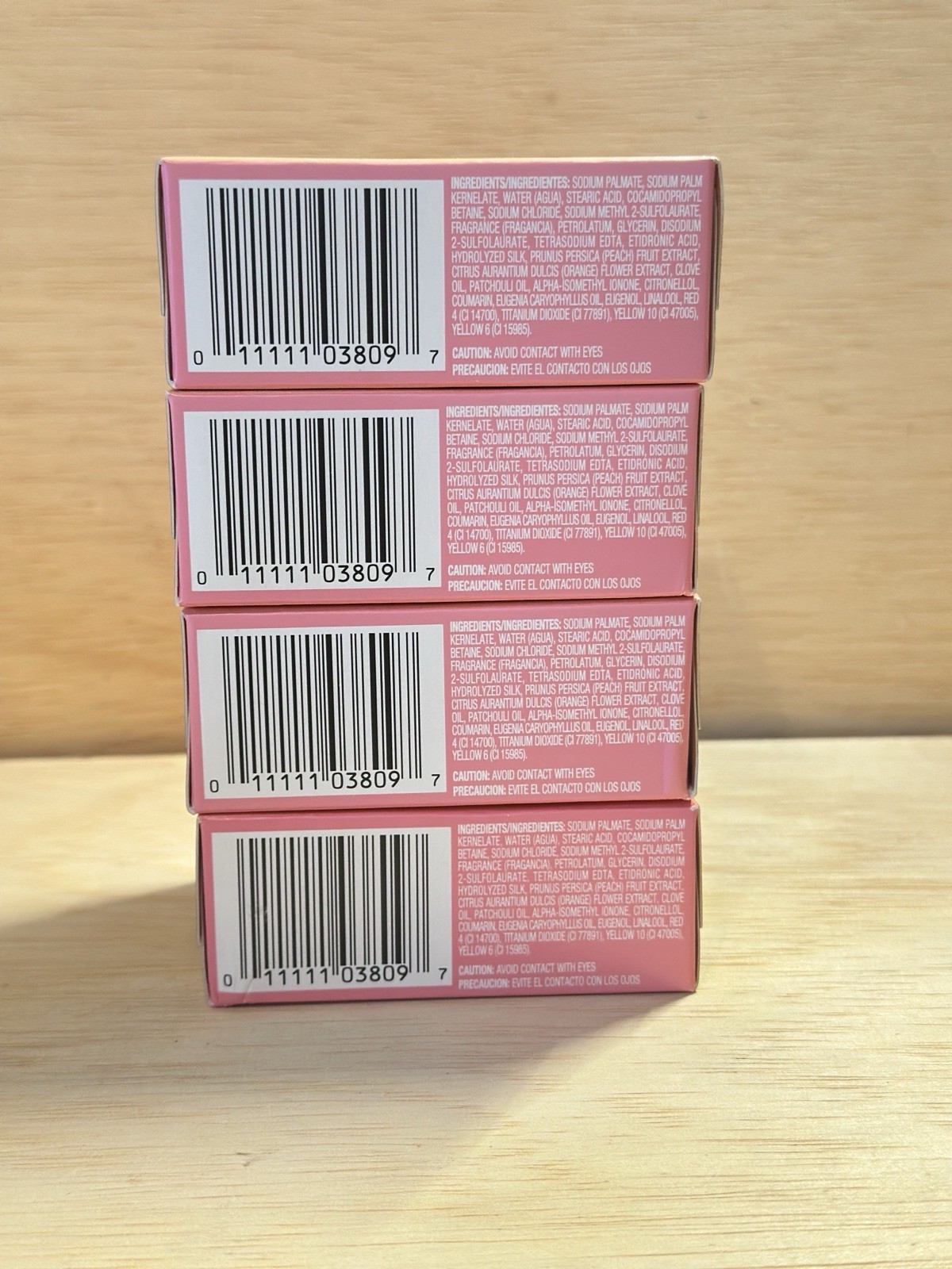 Lot 4-CARESS DAILY SILK BAR SOAP WHITE PEACH & ORANGE BLOSSOMS BARS 3.15 Oz Ea