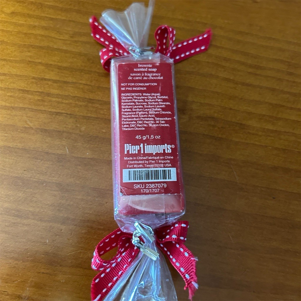 Pier 1 Imports Brownie Scented Soap Candy Bar 1.5 oz Holiday Novelty