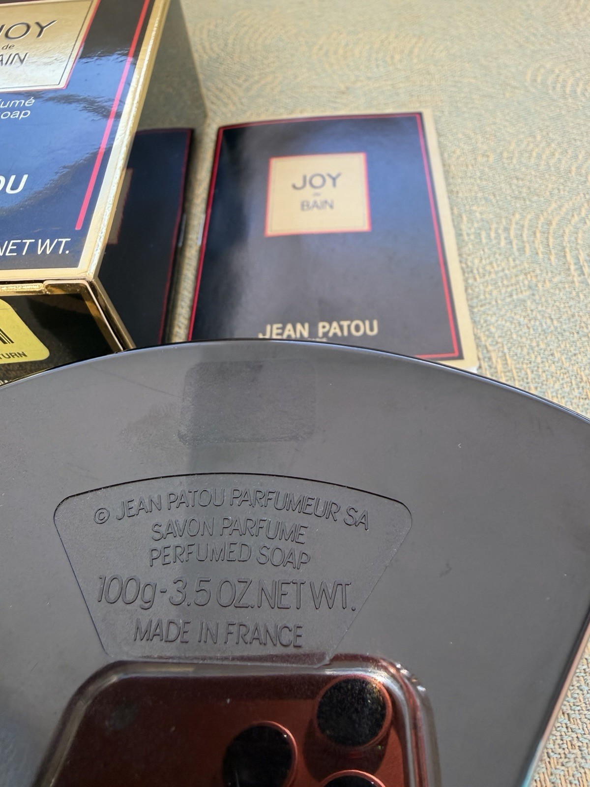 JEAN PATOU JOY DE BAIN 100G PERFUMED SOAP NEW WITH BOX 3.5 OZ Sealed Vintage