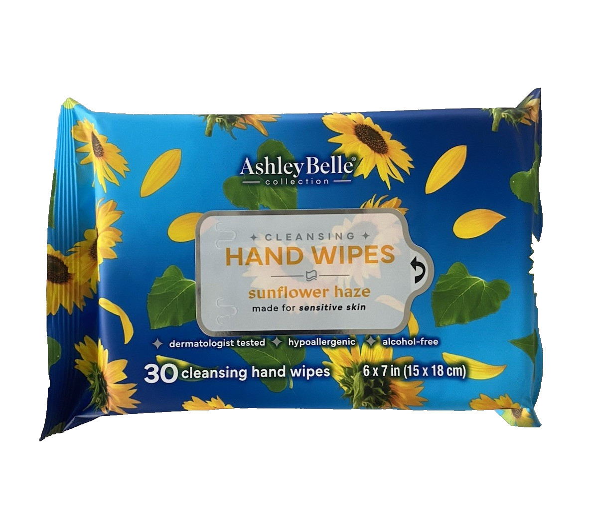 ASHLEY BELLE Sensitive Skin Hand Wipes *Sunflower Haze* 30 count