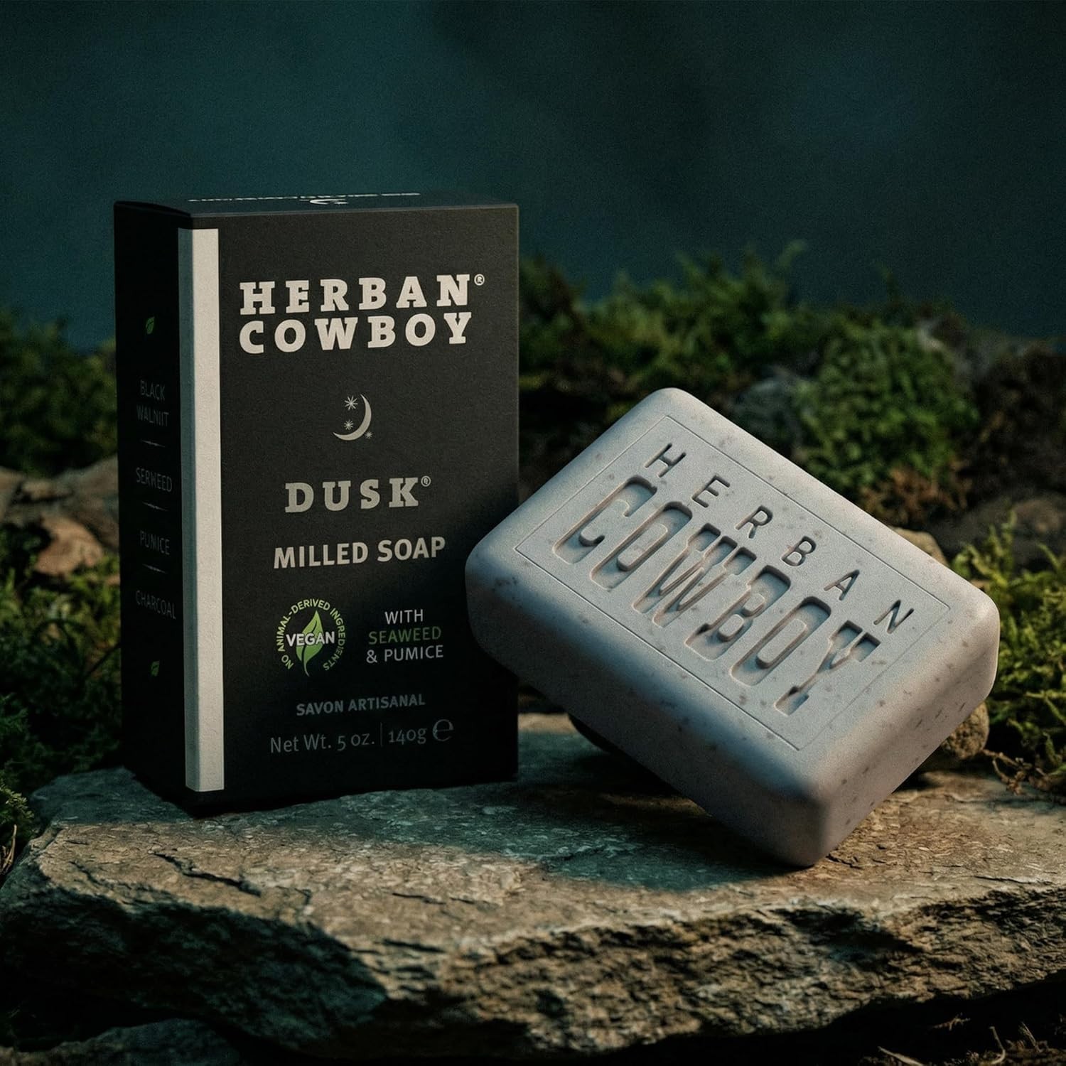 Herban Cowboy Dusk Body Soap 5oz Cedar Lavender Lime Sandalwood Vegan