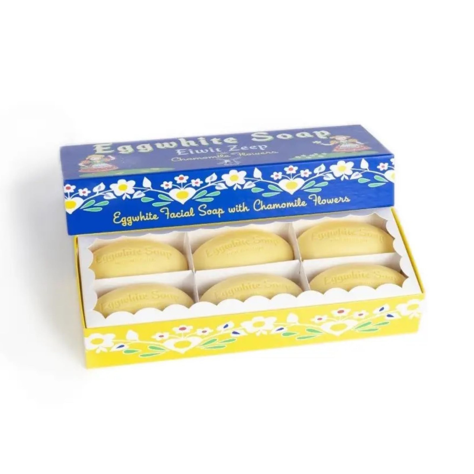 Eggwhite Soap “Eiwit Zeep” with Chamomile 6-bar Gift Box