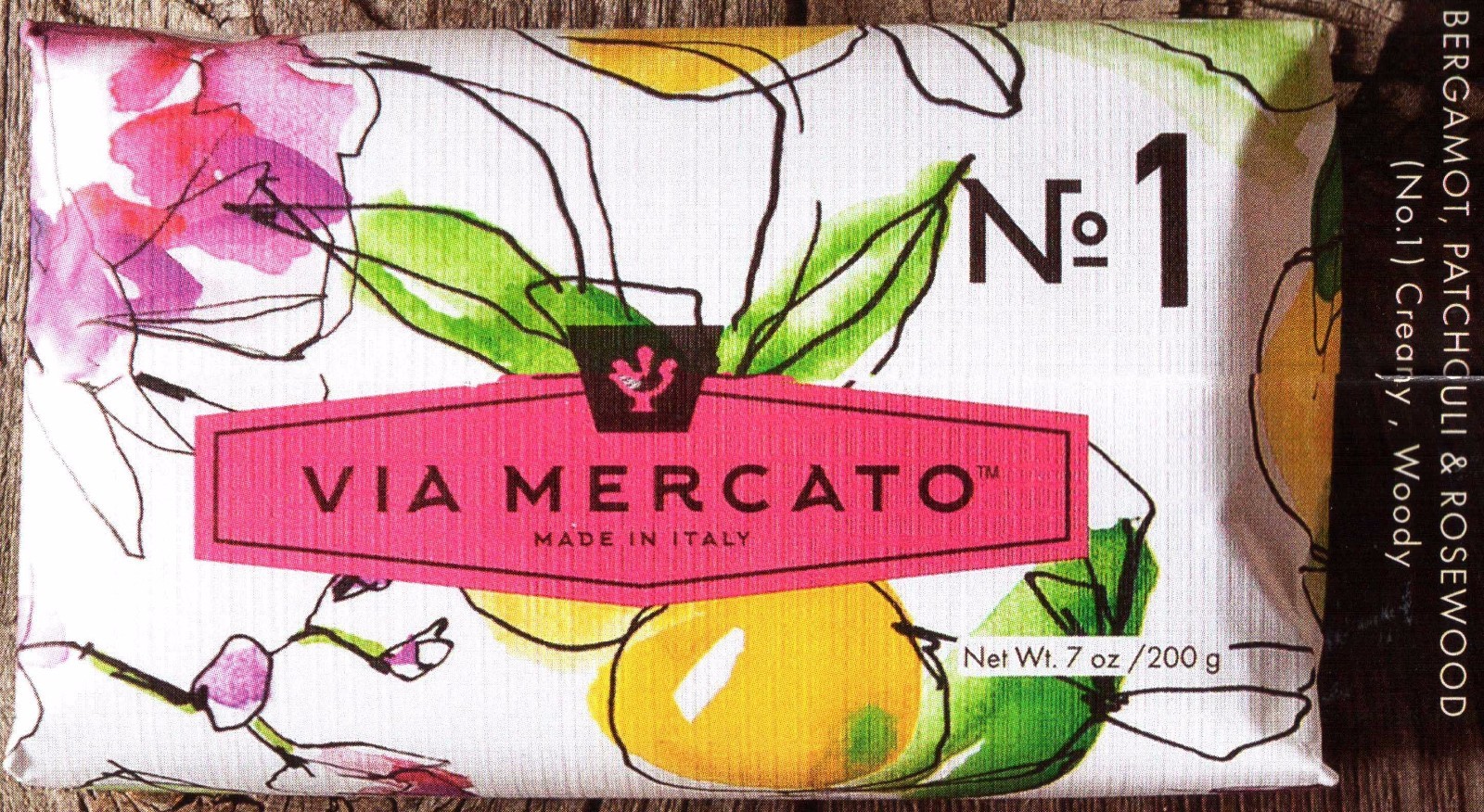 Via Mercato Soap Bars 200 gram No.1 – No.9 Italy Choose Your Scents, Free Ship
