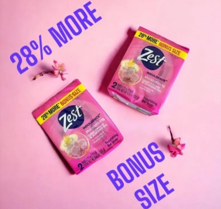 § ZEST (4-BARS) 4.12 Oz 🩷🫧 ●INDULGENCE●🫧 Moisturizing Lush Orchid/Almond Oil.