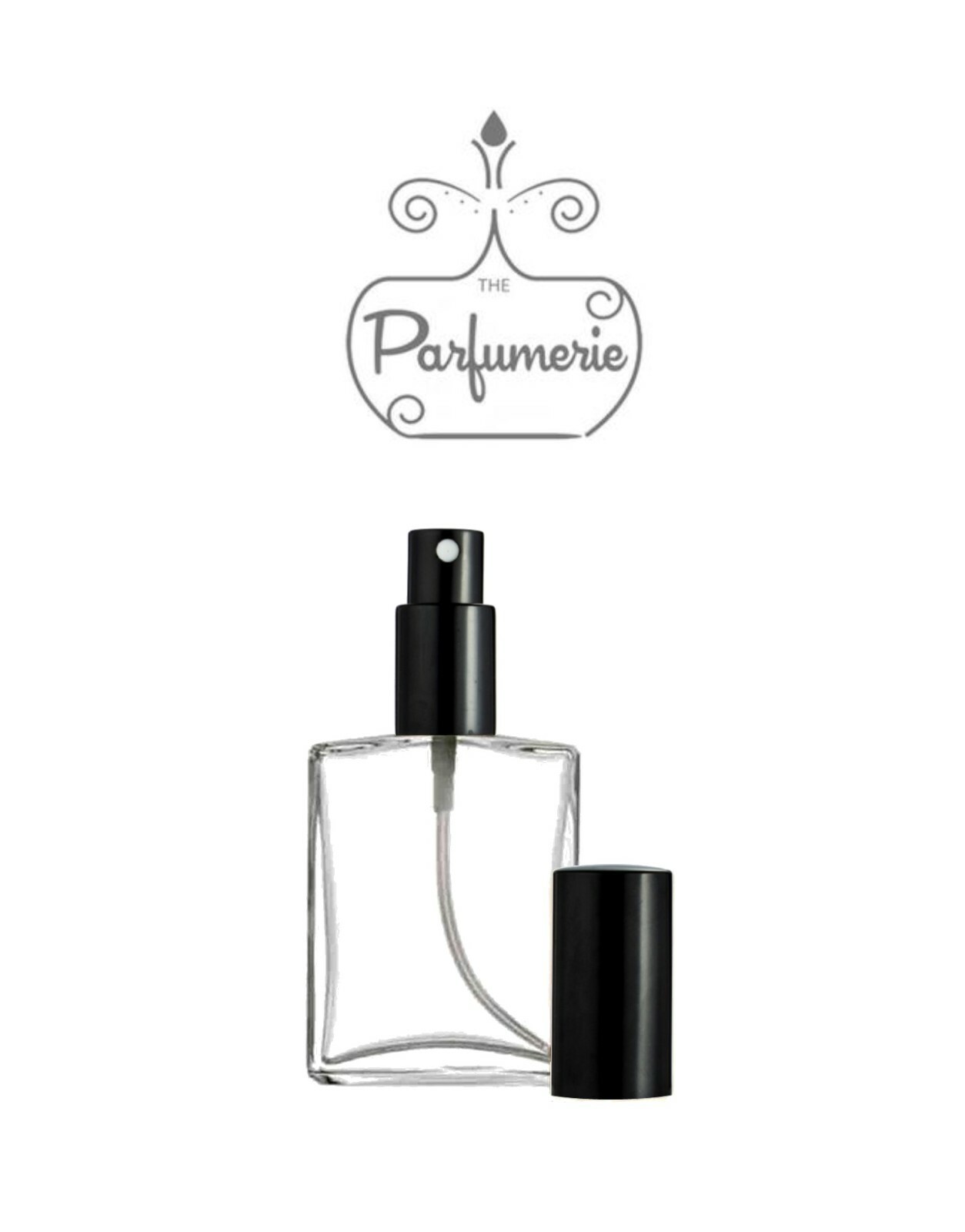 GLASS PERFUME ATOMIZER/ SPRAY BOTTLE FLAT SHAPE EMPTY REFILLABLE 1 oz. / 2 oz.