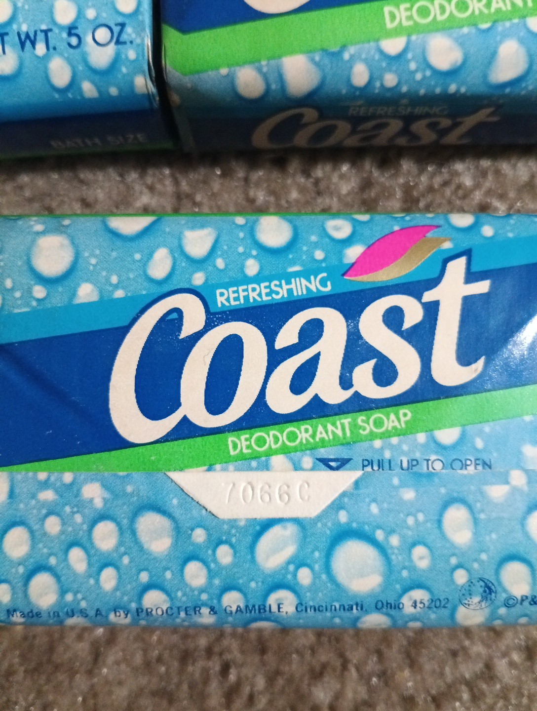 5x Coast deodorant bar soap vintage 5 Oz Refreshing New sealed super size lot