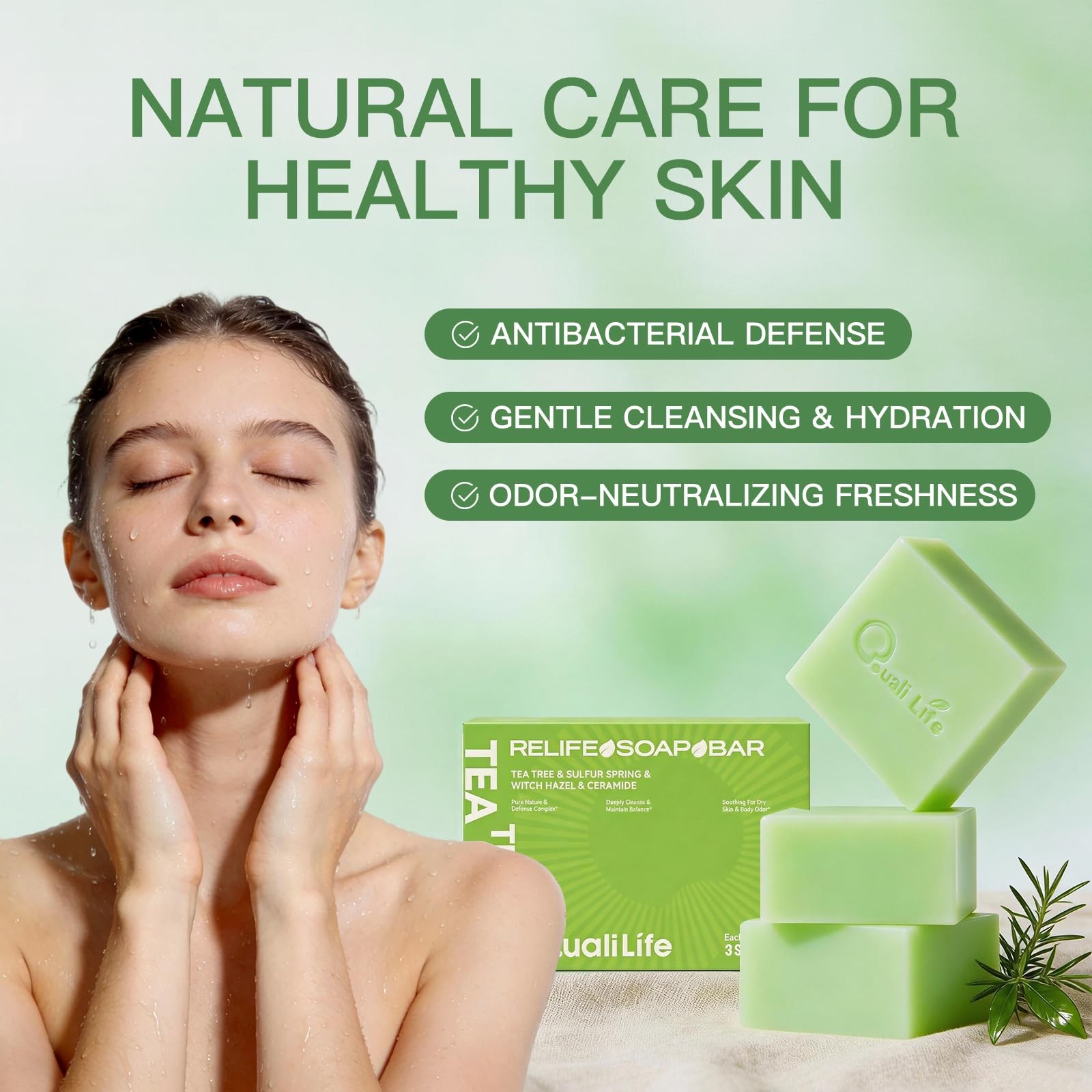 Tea Tree Soap For Oil & Itchy Skin, Pack of 3