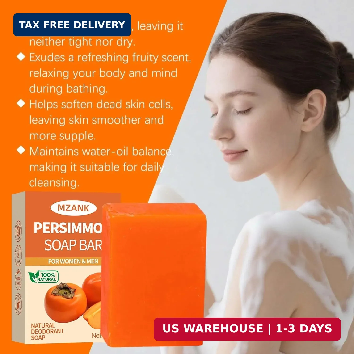 3 PACK Persimmon Soap Bar for Old 0.76 Ounce (Pack of 3),