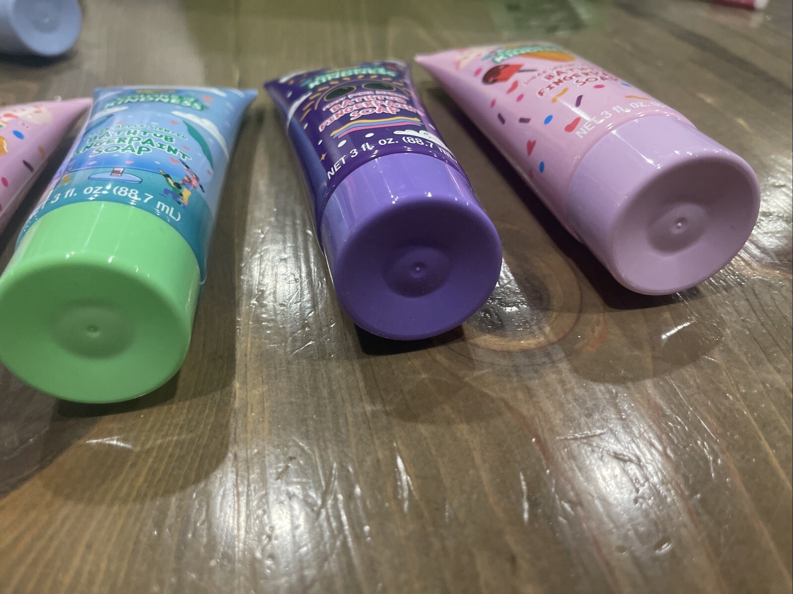 5PC SET: Crayola Bathtub Finger Paint Soap Kids 3oz: Blue Red Green Pink Purple