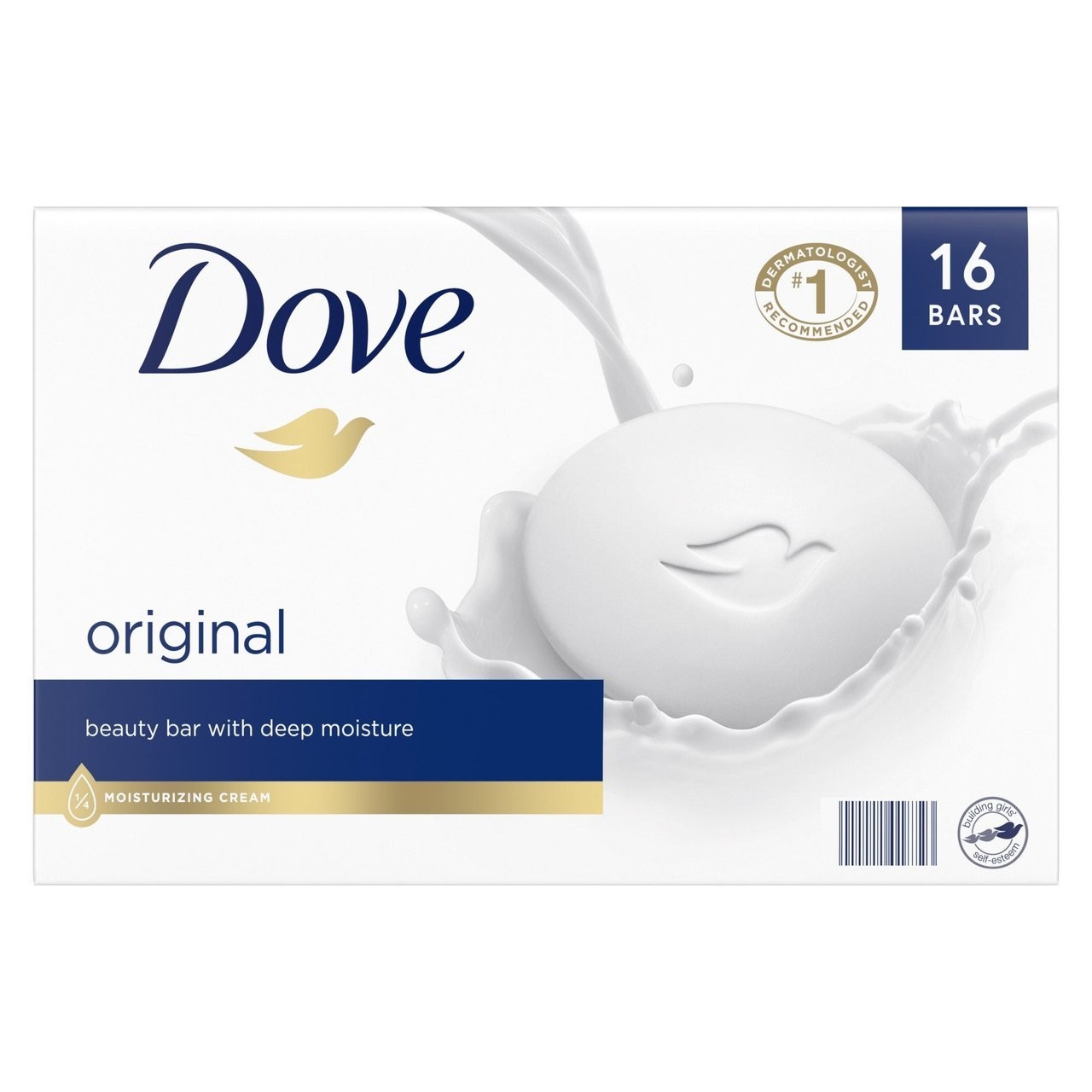 Dove Original Beauty Bar Soap 16 Count Moisturizing Cream 3.75 oz Sealed Pack