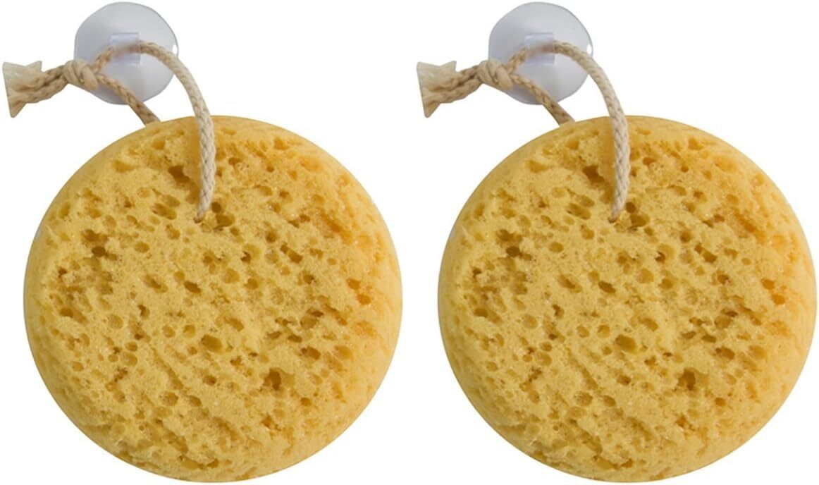 Evriholder Foam Body Sponge for Exfoliating Large 1 Count (Pack of 2), Tan