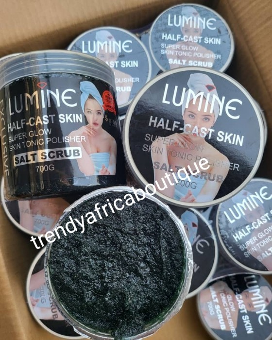 X 1 Lumine Half-C Super glow, skin tonic polisher salt scrub 700g. Face & body