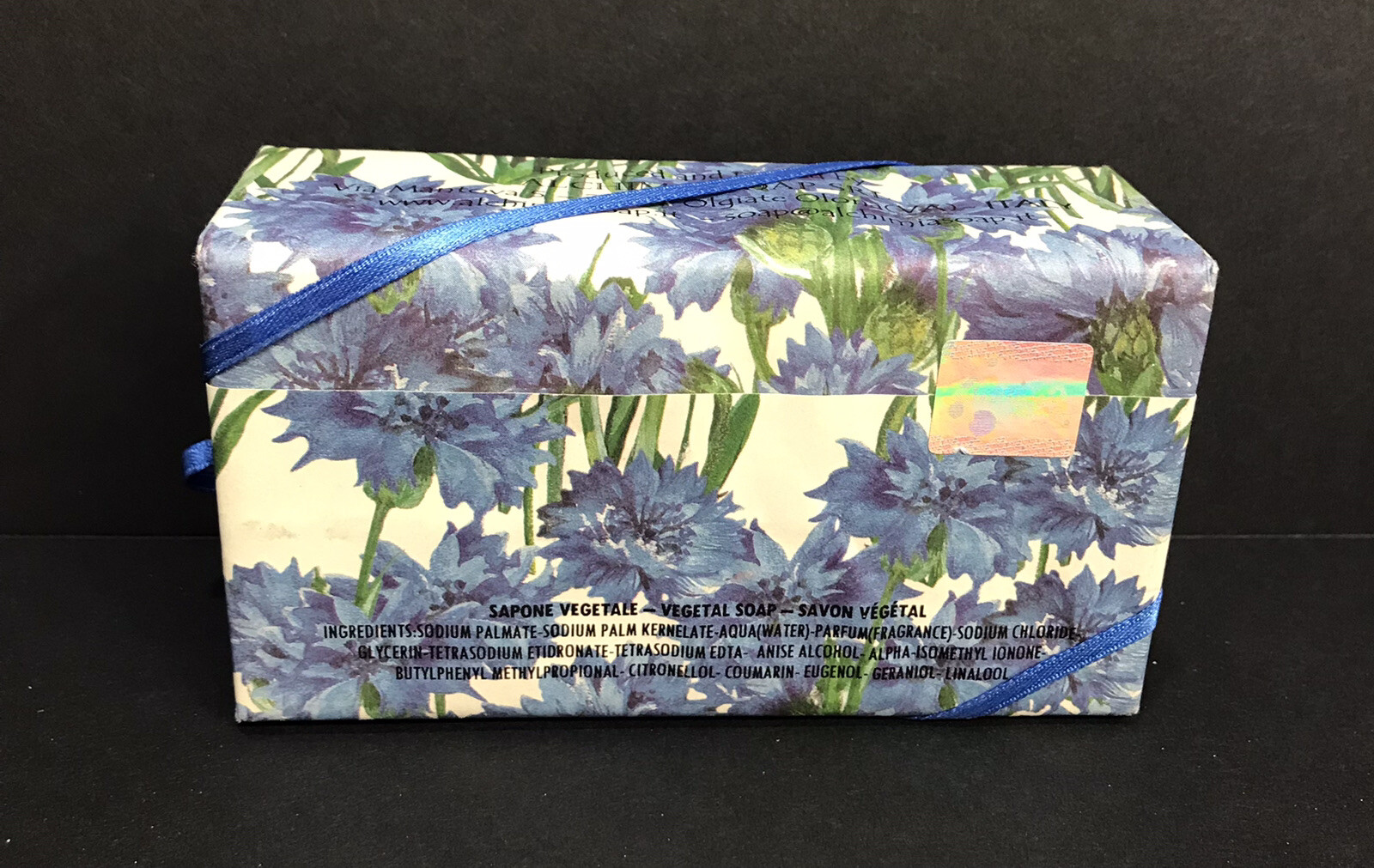Italian Luxury Vegetable Bar Soap 10.6 oz. , Handmade~CORNFLOWER