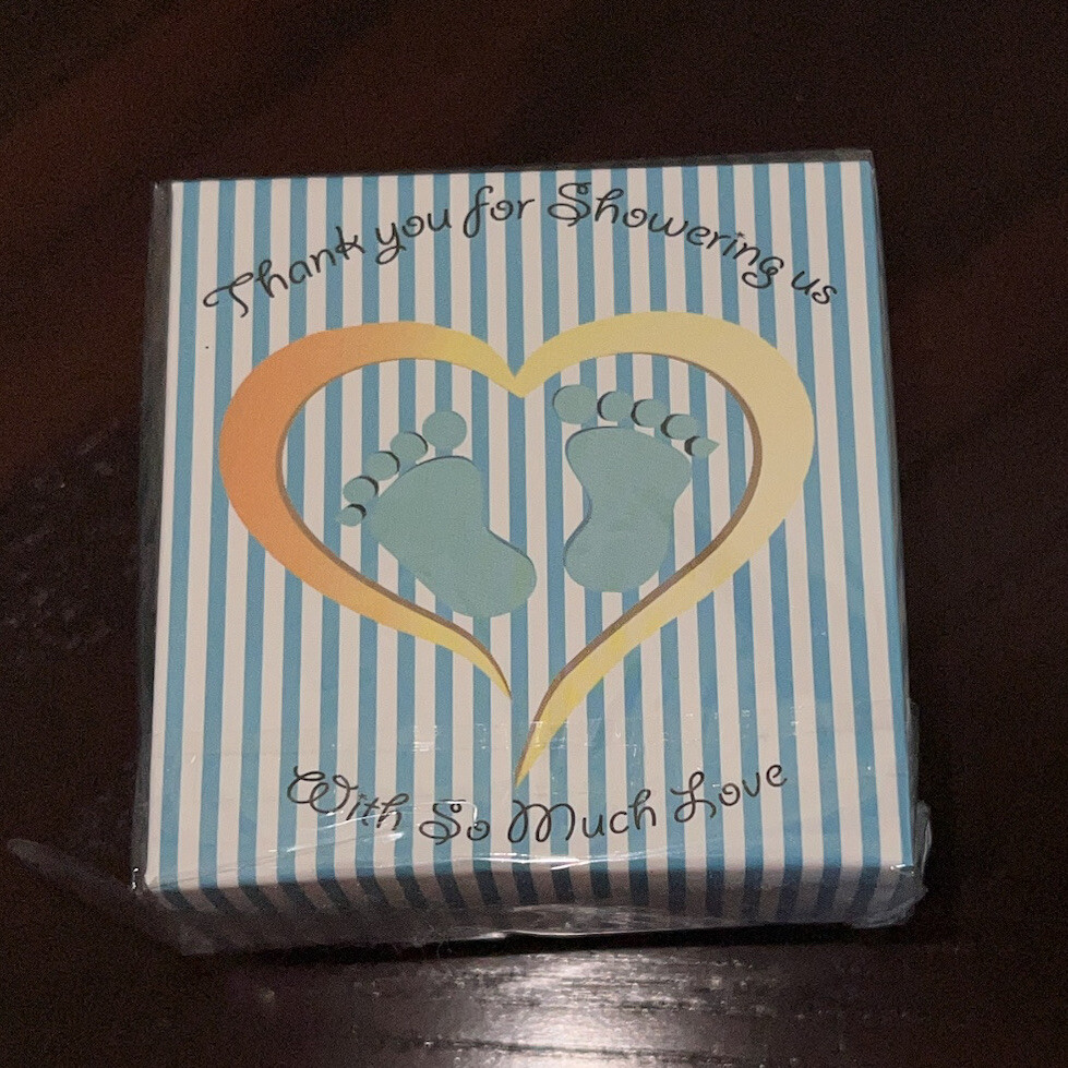 Baby Shower Favor Pitter Patter Baby Boy Soap Savon Jabon NEW in Boxes Lot of 12