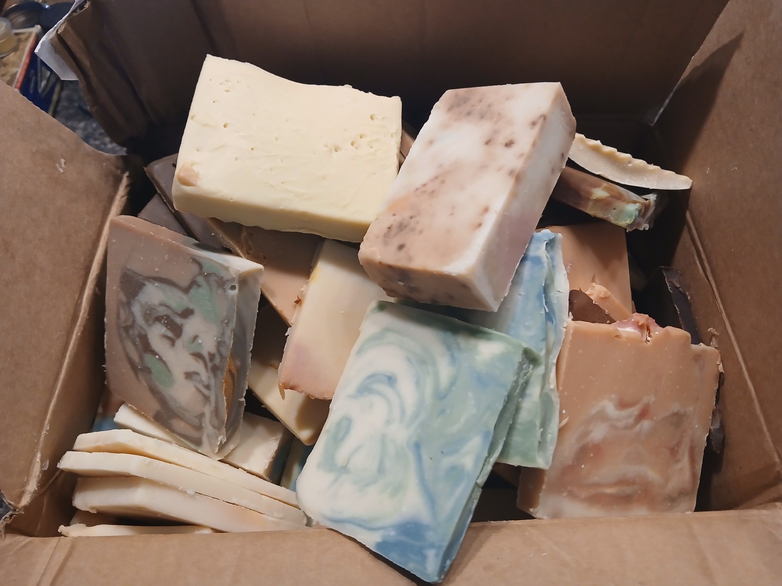 Organic soap slices 5 pounds,assortment goats milk.
