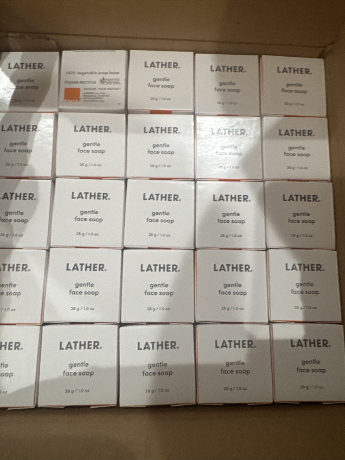 LATHER Gentle Face Soap Lot of 100 Travel Size 1 oz Bulk Hotel Airbnb Boxed