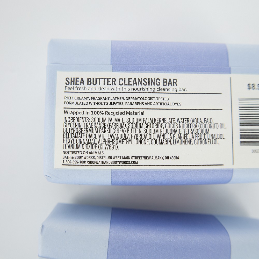 Bath & Body Works Aromatherapy Lavender & Vanilla Shea Butter Cleansing Bar 5 oz