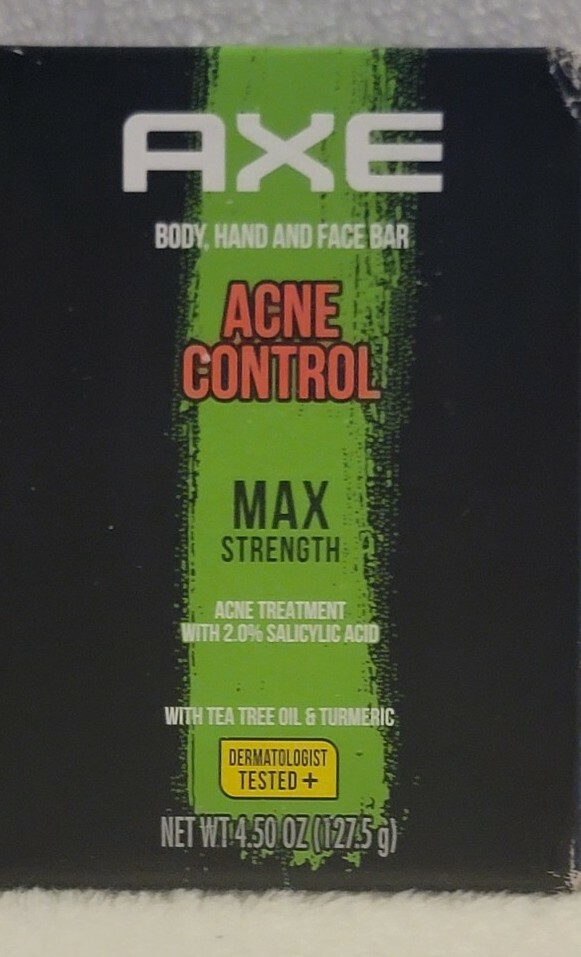 Axe Acne Control Max Strength Body, Hand and Face Soap Bar, 2 bars