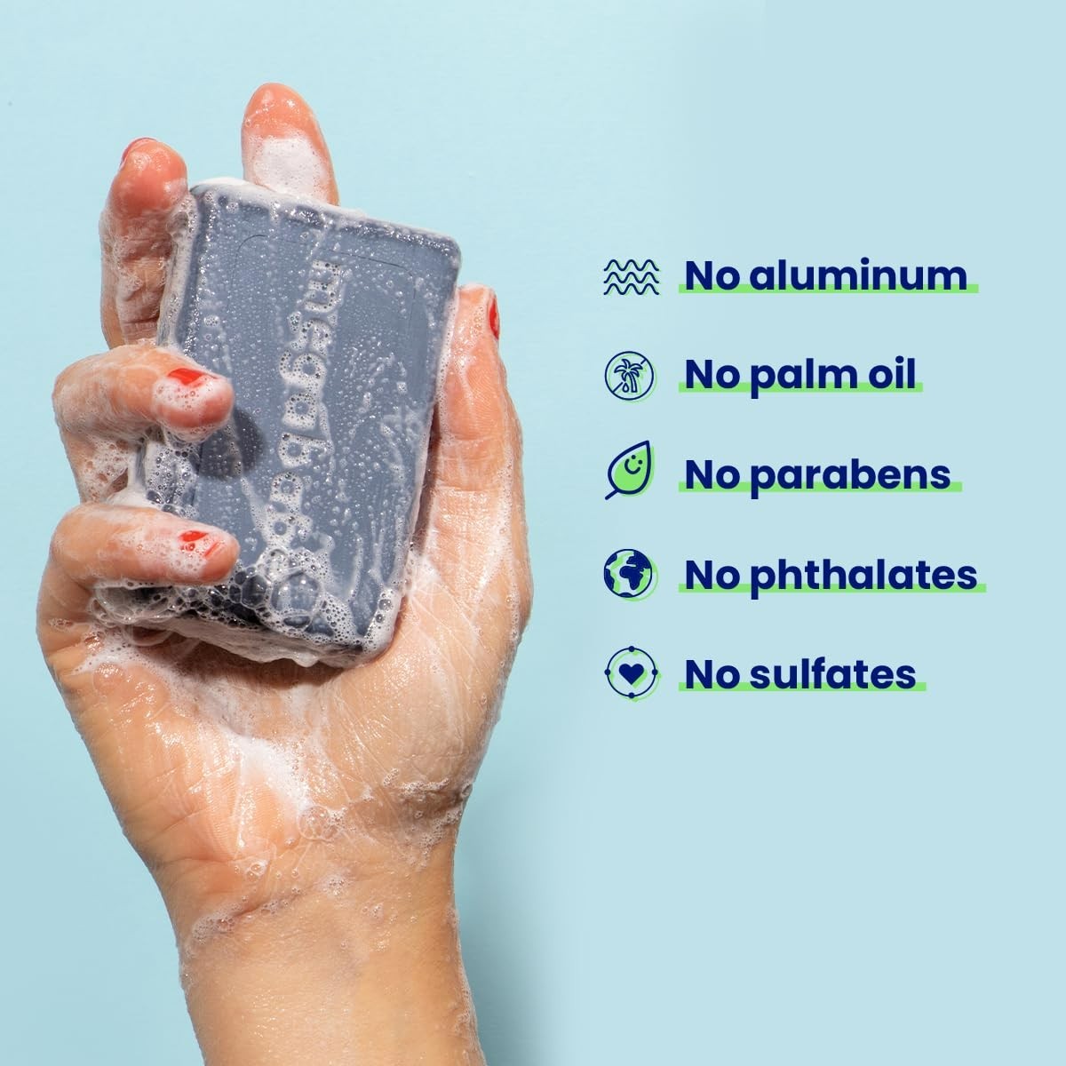 Space Bar Detoxifying Charcoal Soap – 4.5 oz Tea Tree Scent for Odor Control