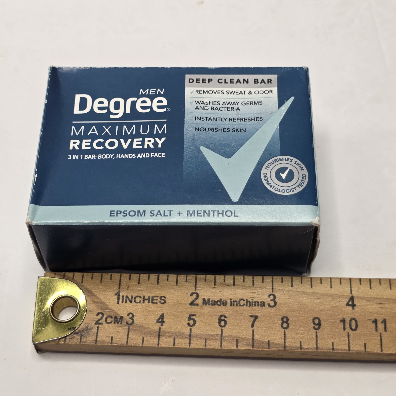 Degree Men Maximum Recovery Deep Clean Bar Soap Lot Of 3 Epsom & Menthol NIP